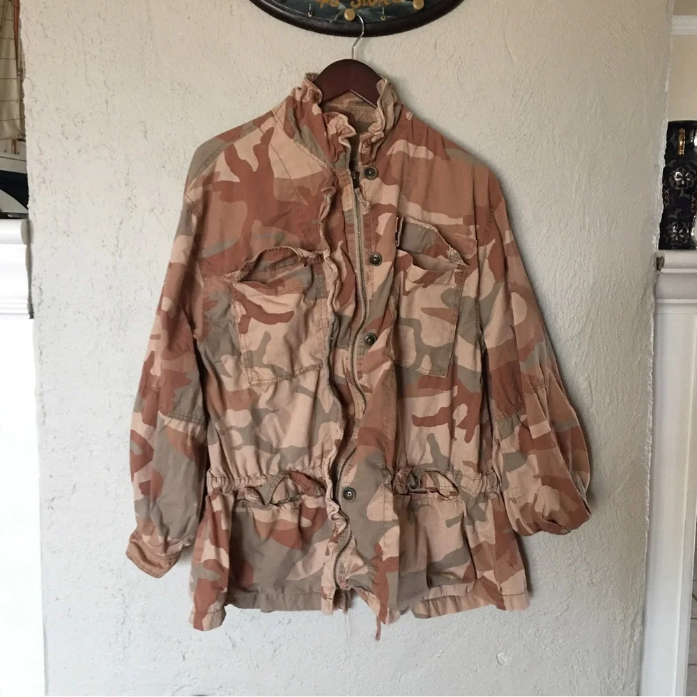 Free People Lead The Way Slouchy Camo Utility Jacket - Picture 8 of 13
